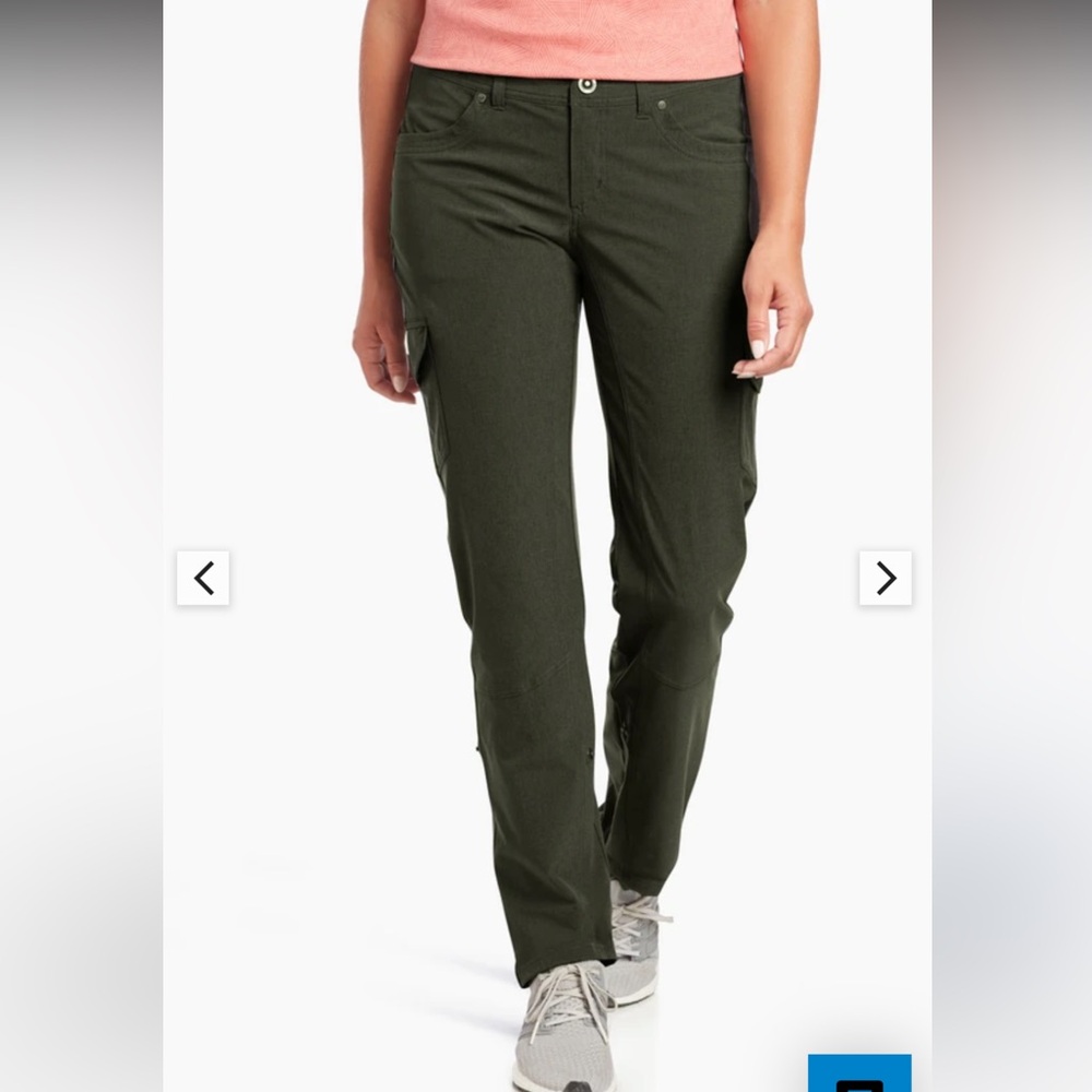 Kuhl 4 pocket Cotton Blend in Army Green Pant size 10 Regular